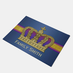 Golden Royal Crown IV + your backgr. & ideas Doormat