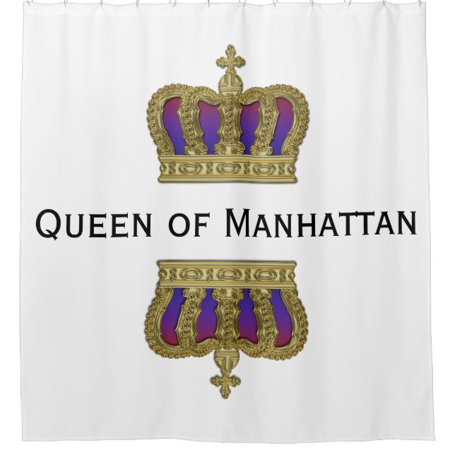 Golden Royal Crown IV + your backgr. & ideas Shower Curtain (Front)