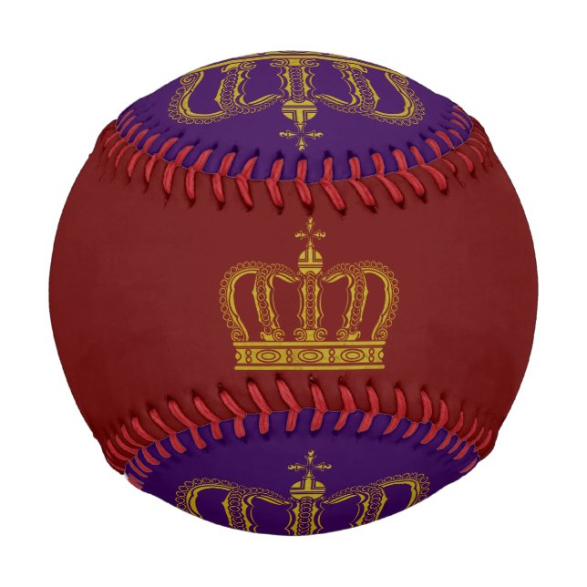 Golden Royal Crown + your backgr. & ideas Baseball (Front)