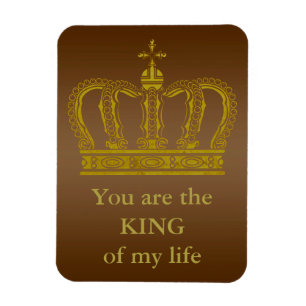 Golden Royal Crown + your backgr. & ideas Magnet