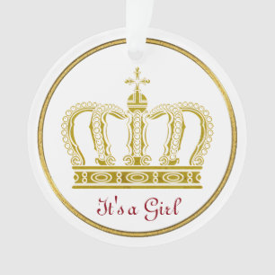 Golden Royal Crown + your backgr. & ideas Ornament