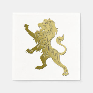 Golden Royal Lion Napkin