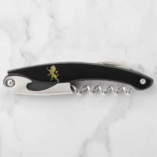 Golden Royal Lion on Black  Corkscrew