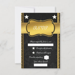 Golden RSVP Card