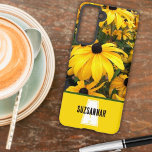 Golden Rudbeckia Black Eyed Susan Flowers Samsung Galaxy Case<br><div class="desc">This deisgn features a close-up photograph of golden yellow Rudbeckia also known as Black Eyed Susan flowers. Personalise the name and initial letter monogram,  remove any text or edit using the design tool to select a font colour,  size,  and style you like.</div>