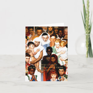 Golden Rule (Do unto others) by Norman Rockwell Card
