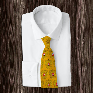 Golden Russia Emblem fashion Tie, Russian Flag Tie