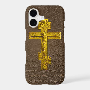 Golden Russian orthodox cross