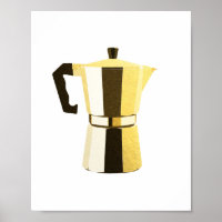 Golden rustic macchinetta Italian espresso coffee