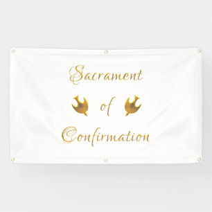 Golden Sacrament of Confirmation and Holy Spirit Banner