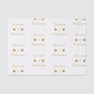Golden Sacrament of Confirmation and Holy Spirit Tissue Paper