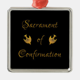 Golden Sacrament of Eucharist Host and Chalice Metal Tree Decoration