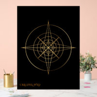 Golden Sacred Geometry Acrylic Wedding Sign