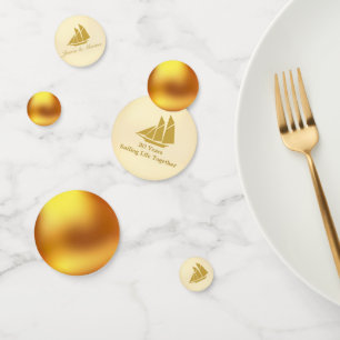 Golden Sailing Life Together Confetti