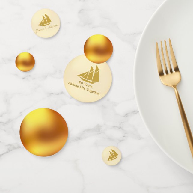 Golden Sailing Life Together Confetti (Group)