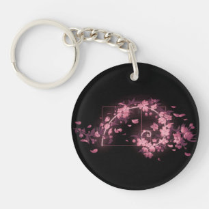 Golden Sakura Key Ring