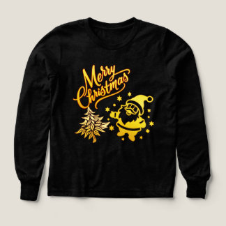 Golden Santa & Tree Christmas Design