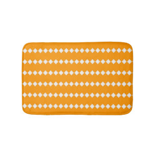 Golden Savanna African Orange & Ivory Geometric Bath Mat