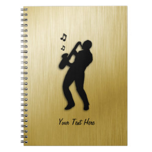 Golden Saxophone Player Notebook