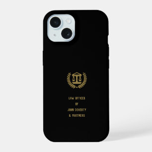 Golden Scales of Justice iPhone 15 Case