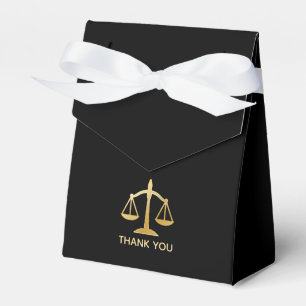 Golden Scales of Justice Law Theme Design Favour Box
