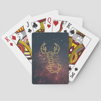 Golden Scorpio Playing Cards