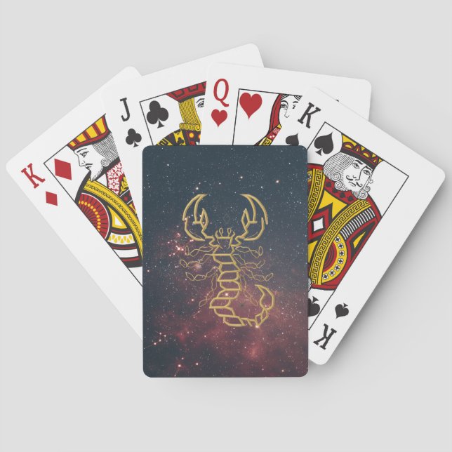 Golden Scorpio Playing Cards (Back)