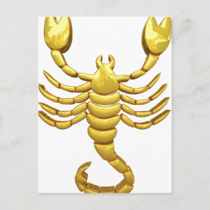 Golden Scorpio Postcard