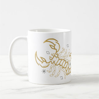 Golden Scorpio Zodiac Mug- Brew Bold, Sting Strong Coffee Mug