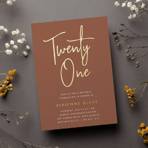 Golden Script 21st Birthday Party