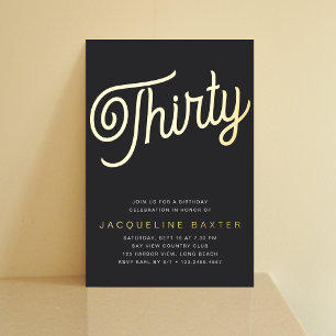 Golden Script 30th Birthday Party