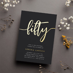 Golden Script 50th Birthday Party