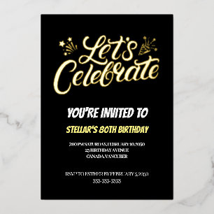 Golden Script 80th Birthday Party