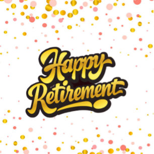 Golden Script Retirement Greeting Card