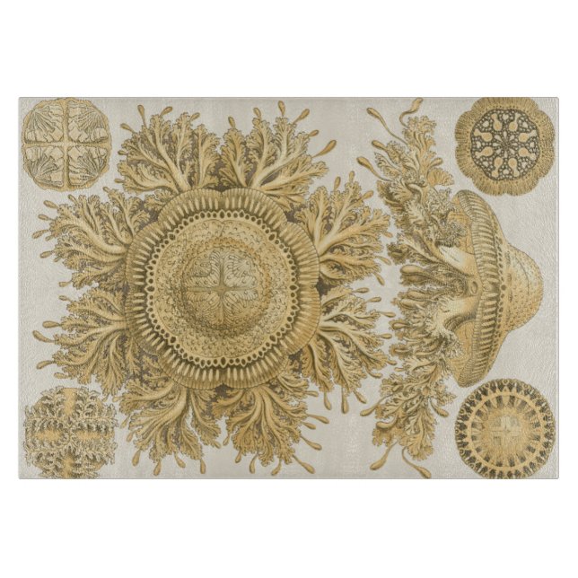 Golden Sea Creatures Cutting Board (Front)