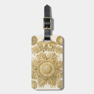 Golden Sea Creatures Luggage Tag