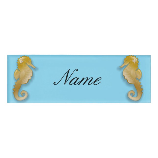 Golden Seahorse Thunder_Cove Name Tag (Front)