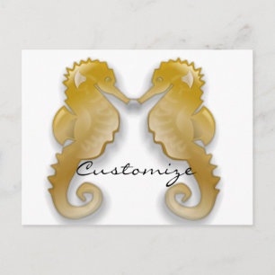 Golden Seahorse Thunder_Cove Postcard
