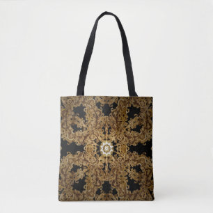 Golden Seamless hand drawn, vintage Background. Sn Tote Bag