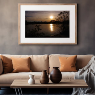 Golden Serenity: A Sunset's Embrace Photo Print