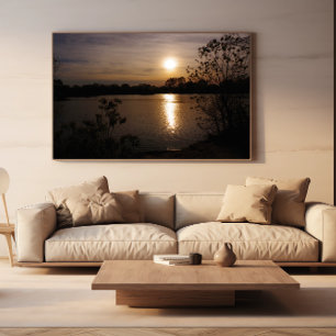 Golden Serenity: A Sunset's Embrace Poster