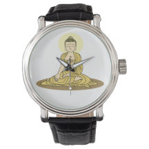 Golden Serenity Buddha Watch