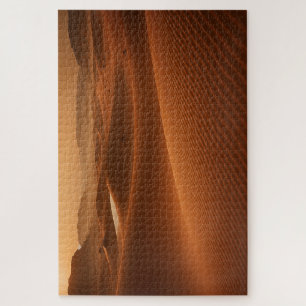Golden Serenity — Desert Landscape at Sunset Jigsaw Puzzle