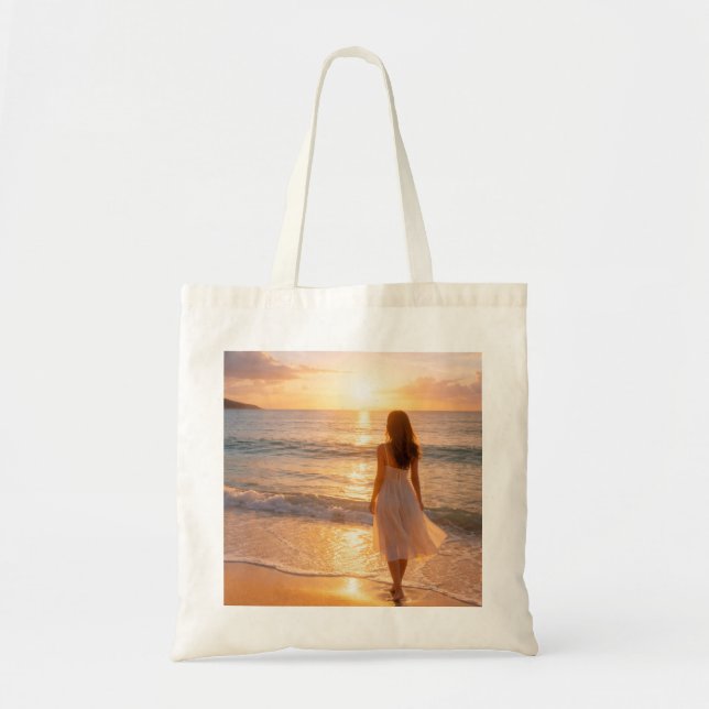 Golden Serenity Tote Bag (Front)