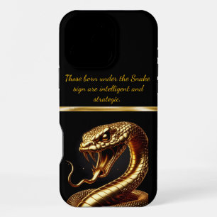 Golden serpent: 2025 wealth symbol iPhone 16 pro max case