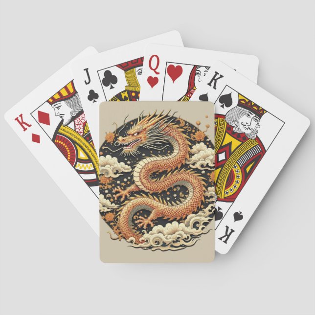 Golden Serpent Playing Cards (Back)