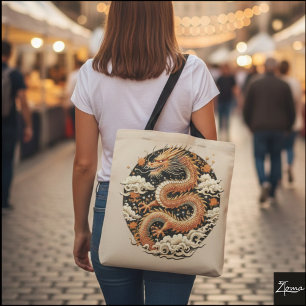 Golden Serpent Tote Bag