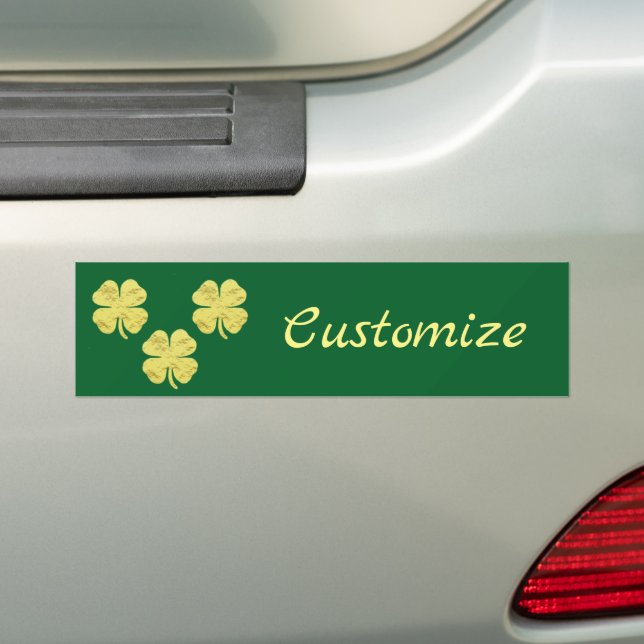 Golden Shamrocks Thunder_Cove Bumper Sticker (On Car)