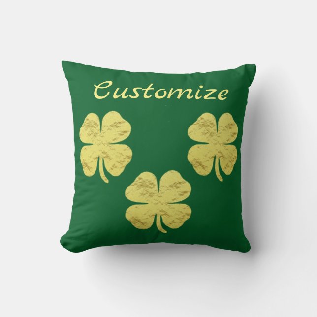 Golden Shamrocks Thunder_Cove Cushion (Front)