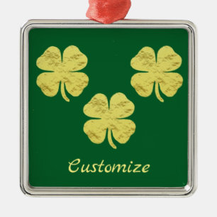 Golden Shamrocks Thunder_Cove Metal Tree Decoration